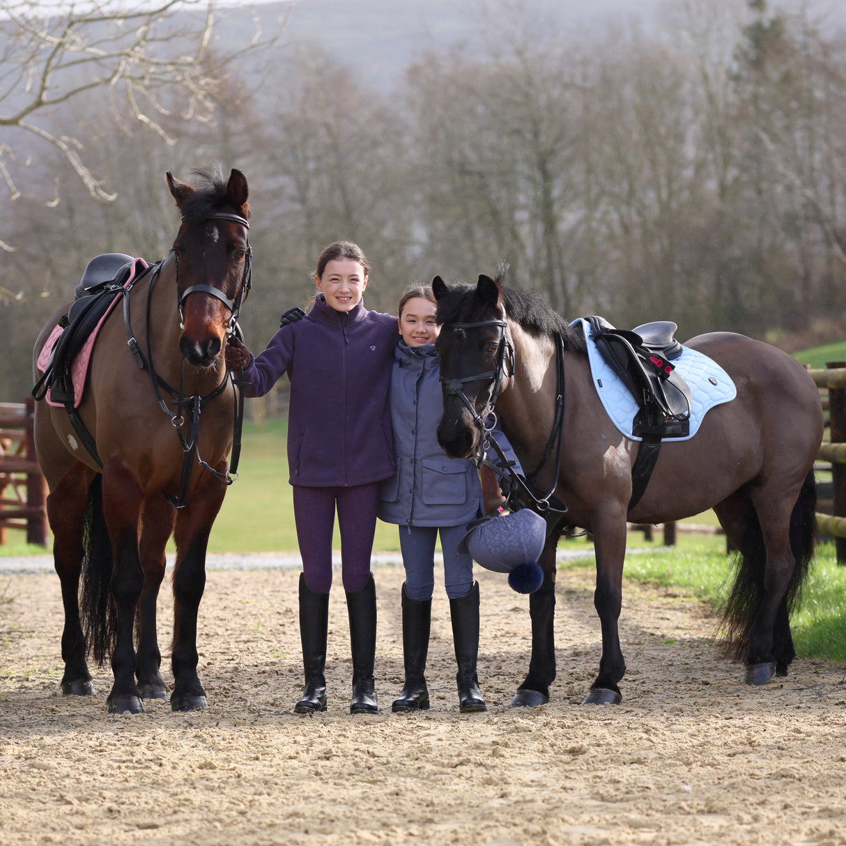 Shires Aubrion Maids Non-Stop Riding Tights #colour_purple