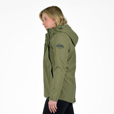 Weatherbeeta Ladies Florence Fleece Two-For Jacket #colour_olive-night-black