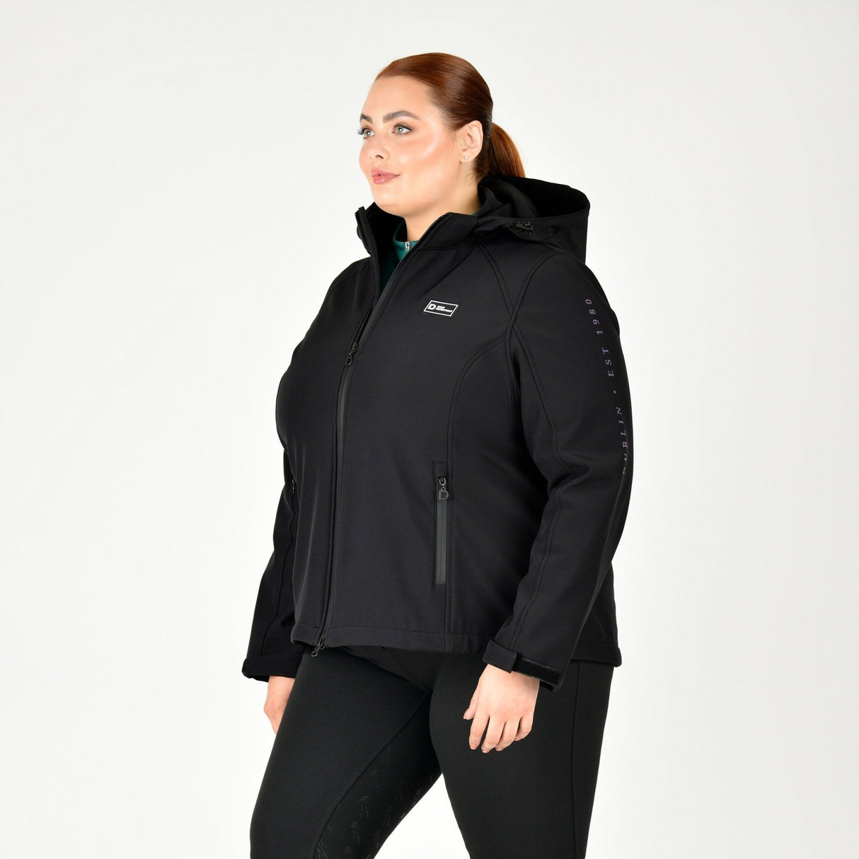 Dublin Ladies Curve Scarlett Soft Shell Bonded Jacket #colour_black