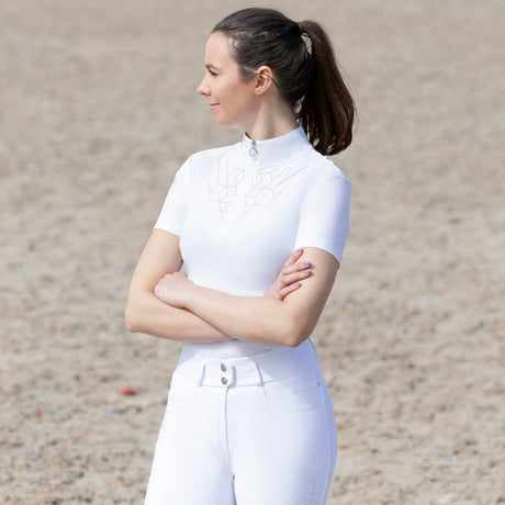 Coldstream Ladies Ledmore Diamante Show Shirt #colour_white