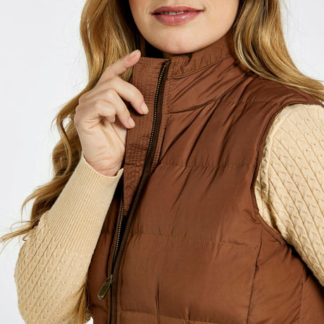 Dubarry Womens Spiddal Quilted Gilet #Colour_walnut