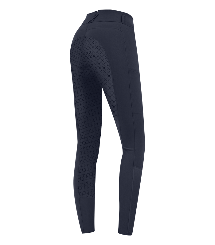 E.L.T Micro Ladies Sport Silicone High Waist Riding Breeches #colour_night-blue