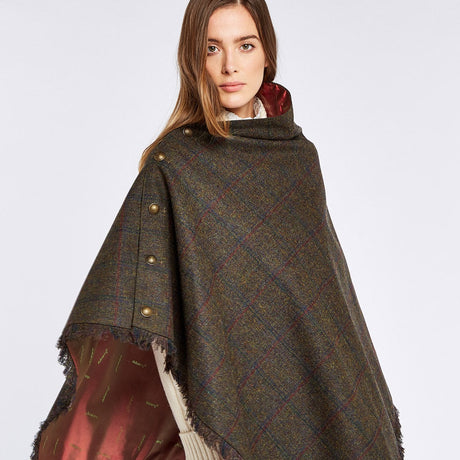 Dubarry Womens Hazelwood Tweed Poncho #colour_hemlock