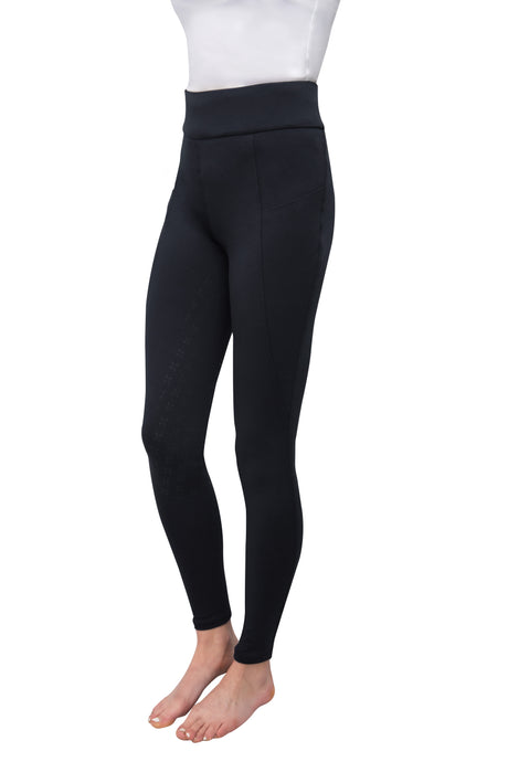 Hy Equestrian Ladies Melton Riding Tights #colour_ black