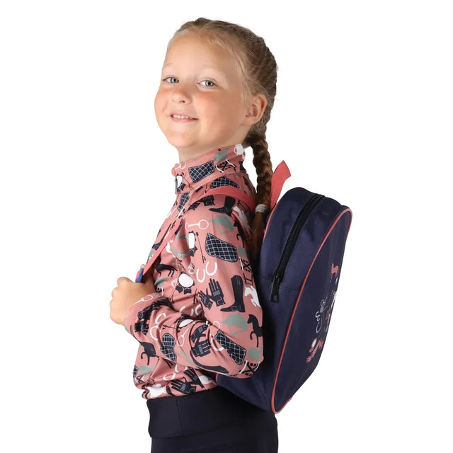 Pony Passion Complete Grooming Kit Rucksack by Little Rider #colour_navy-blush