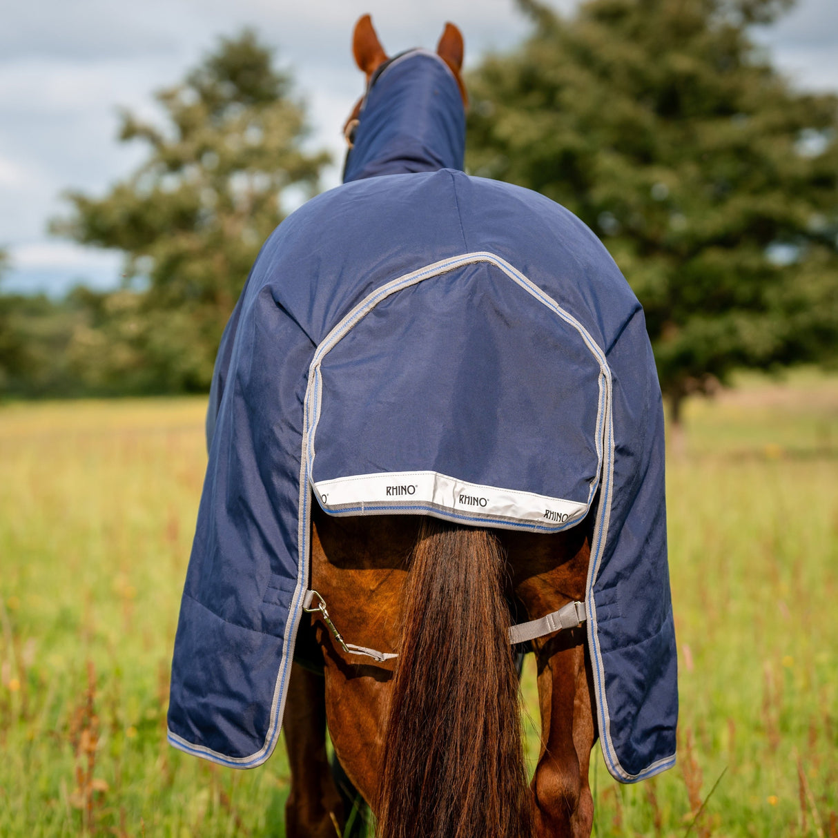 Horseware Ireland Rhino Original with Vari-Layer Medium 250g #colour_navy-titanium-grey-classic-blue