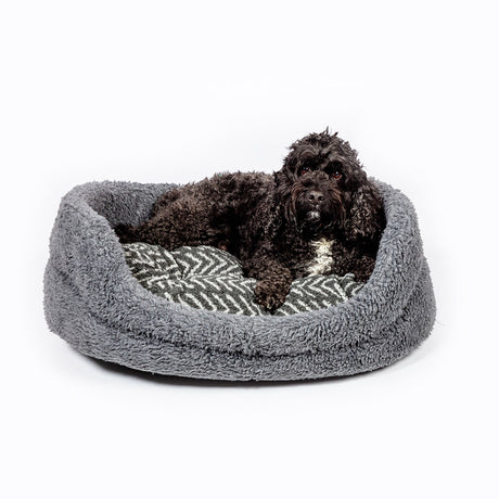 Danish Design Fleece Slumber Bed #colour_charcoal