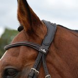 Collegiate Comfitec Opulux Plain Padded Grackle Bridle #colour_dark-brown