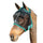 Hy Equestrian Mesh Half Mask Without Ears #colour_black-teal