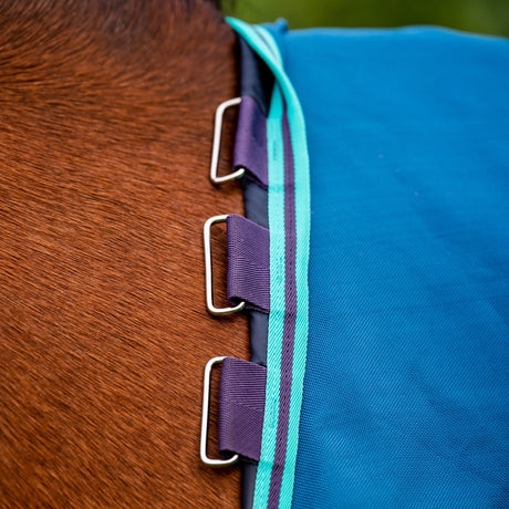 Horseware Ireland Rhino Original Turnout Lite 0g #colour_navy-aqua-grey