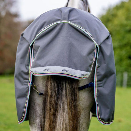 Horseware Ireland Amigo Bravo 12 Original 100g Turnout Rug #colour_shadow-navy-lime