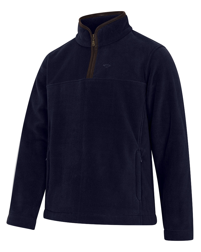 Hoggs of Fife Stenton 1/4 Zip Fleece #colour_midnight-navy