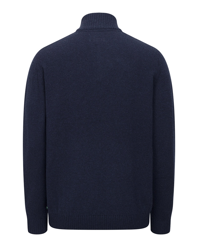 Hoggs of Fife Lothian II 1/4 Zip Pullover #colour_navy-marl