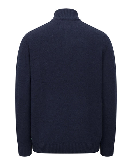 Hoggs of Fife Lothian II 1/4 Zip Pullover #colour_navy-marl