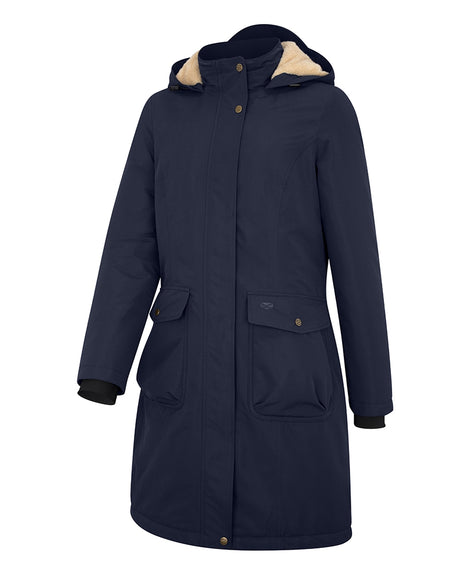 Hoggs of Fife Walker Ladies Long Coat #colour_navy