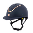 Charles Owen Matte Kylo Wide Peak with MIPS Riding Hat #colour_navy-matte-rose-gold