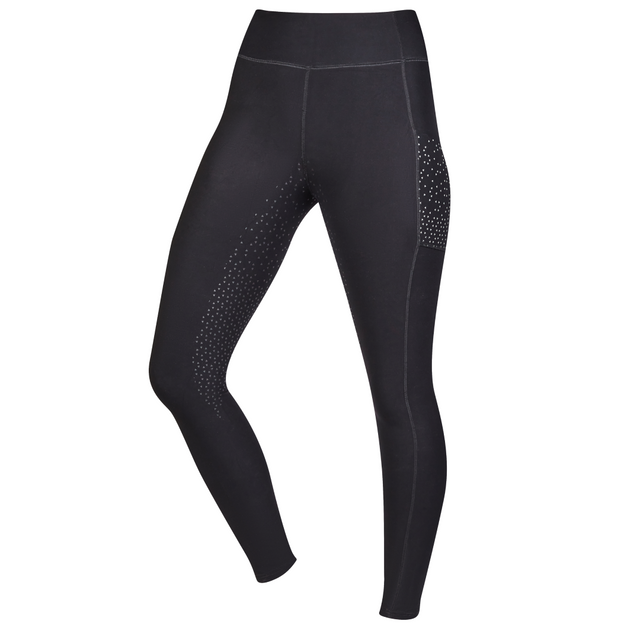 Dublin Reflective Compression High Rise Riding Tights #colour_black