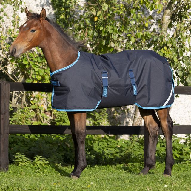 Horseware Ireland Amigo Foal Rug 200g Ripstop #colour_navy-electric-blue-navy