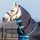 Horseware Ireland Amigo Bravo 12 Original 150g Turnout Hood #colour_navy-turquoise-aqua-blue