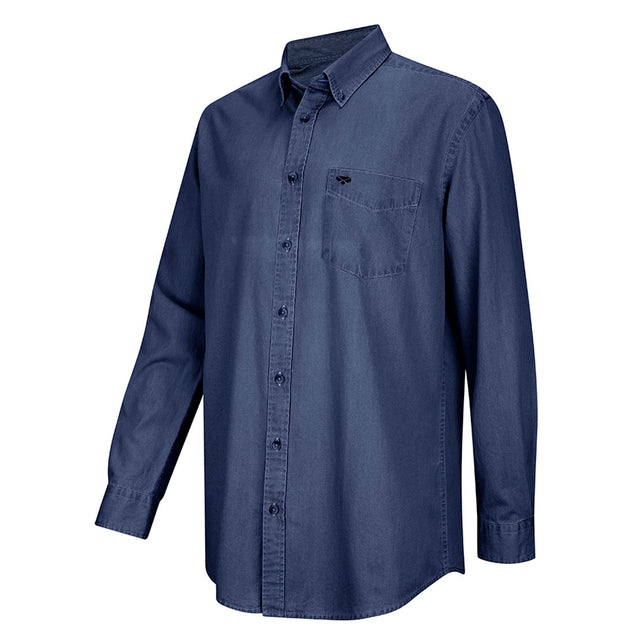 Hoggs of Fife Archerfield Men's Denim Shirt #colour_dark-wash