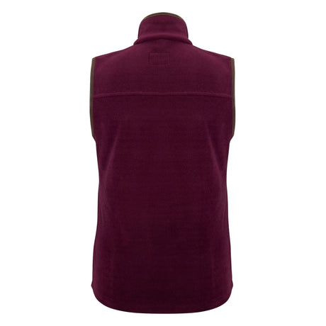 Hoggs of Fife Stenton Ladies Fleece Gilet #colour_merlot