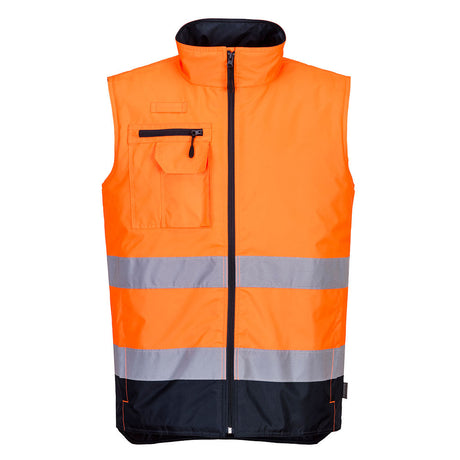 Portwest Hi-Vis Two Tone Bodywarmer #colour_orange-navy