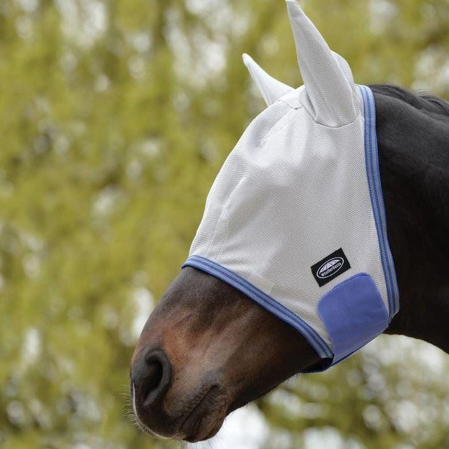 WeatherBeeta Comfitec Airflow Fly Mask #colour_grey-blue-grey