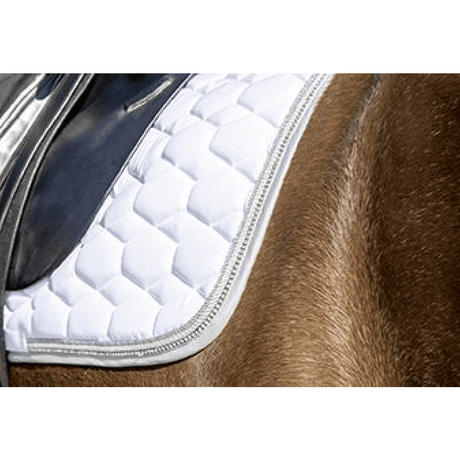 HKM Crystal Fashion Saddle Cloth #colour_white