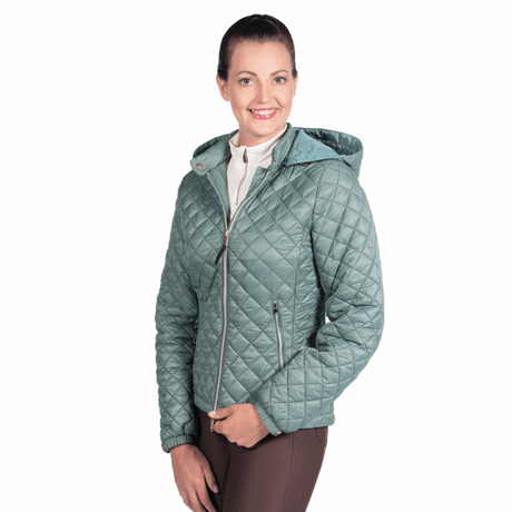 HKM Stella Quilted Jacket #colour_deep-green