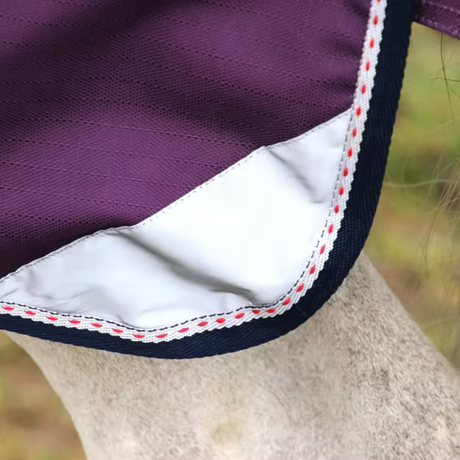 DefenceX System 0g Turnout Rug with Detachable Neck Cover #colour_navy-purple