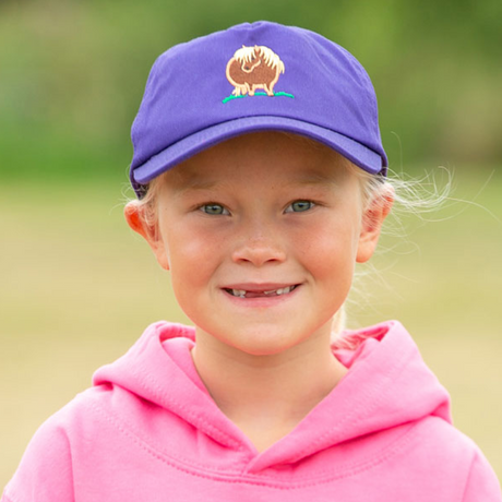 British Country Collection Childrens Fat Pony Baseball Cap #colour_purple
